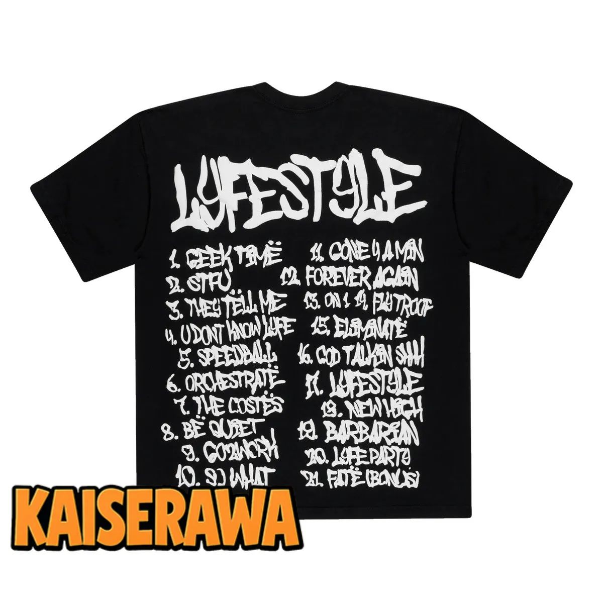 Yeat Merch CPFM Lyfestyle Tracklist Tee Yeat Merch CPFM Lyfestyle Tracklist Tee