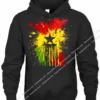 Vibrant Ghanaian Flag Splatter Art Hoodie