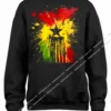 Vibrant Ghanaian Flag Splatter Art Sweatshirt